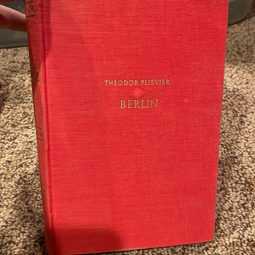 Berlin by Theodor PLIEVIER 1954 printed in Germany German edition VGUC